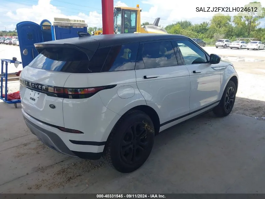 SALZJ2FX2LH024612 2020 Land Rover Range Rover Evoque S