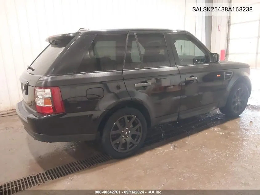 SALSK25438A168238 2008 Land Rover Range Rover Sport Hse