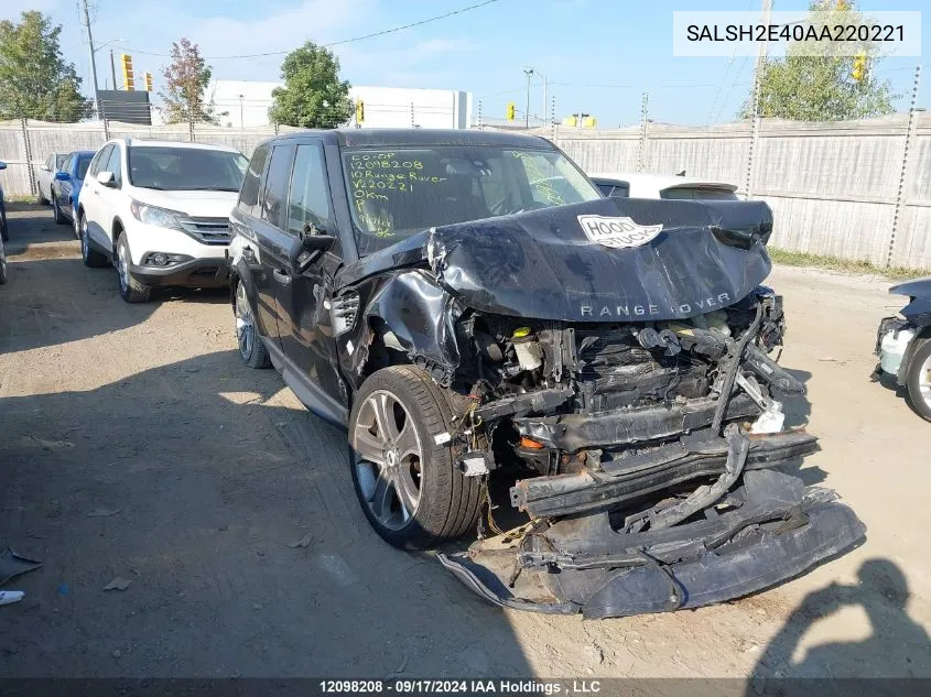 2010 Land Rover Range Rover Sport VIN: SALSH2E40AA220221 Lot: 12098208