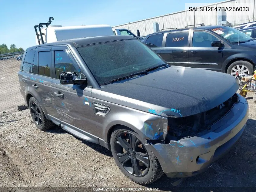 2011 Land Rover Range Rover Sport Supercharged VIN: SALSH2E47BA266033 Lot: 40217895