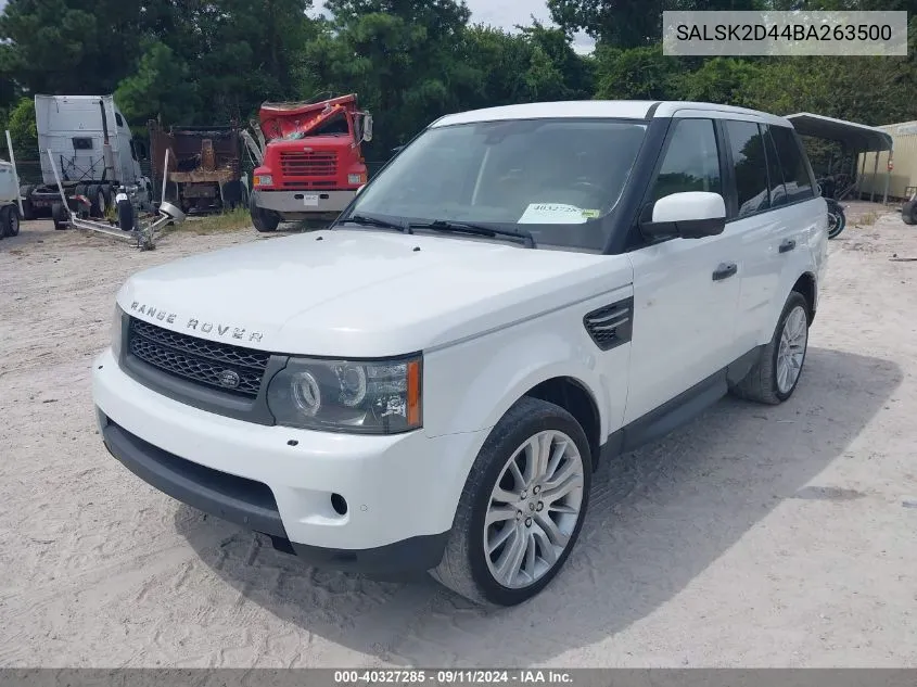 2011 Land Rover Range Rover Sport Lux VIN: SALSK2D44BA263500 Lot: 40327285