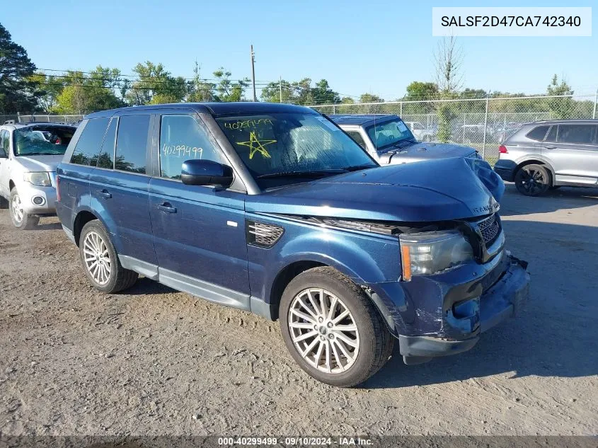 SALSF2D47CA742340 2012 Land Rover Range Rover Sport Hse