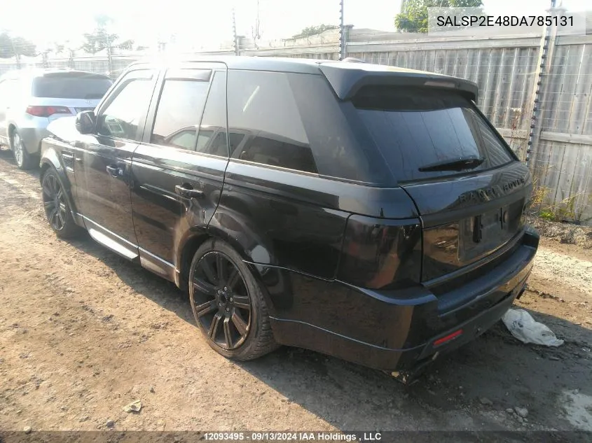 2013 Land Rover Range Rover Sport VIN: SALSP2E48DA785131 Lot: 12093495