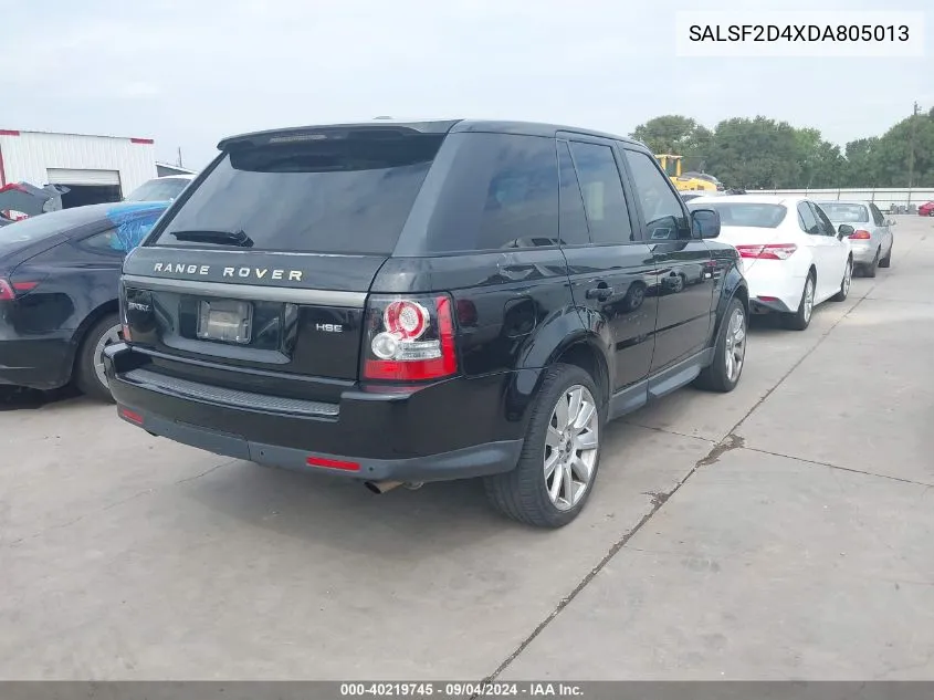 2013 Land Rover Range Rover Sport Hse VIN: SALSF2D4XDA805013 Lot: 40219745