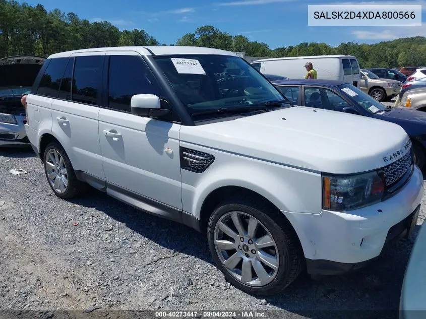 SALSK2D4XDA800566 2013 Land Rover Range Rover Sport Hse