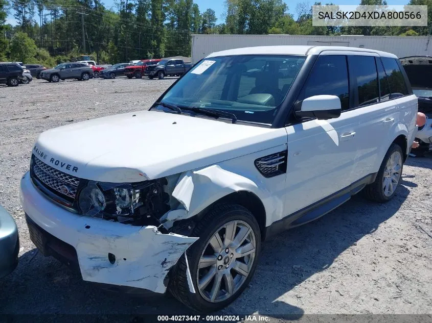 SALSK2D4XDA800566 2013 Land Rover Range Rover Sport Hse