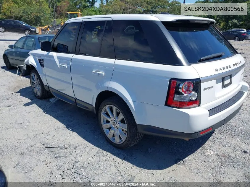 SALSK2D4XDA800566 2013 Land Rover Range Rover Sport Hse