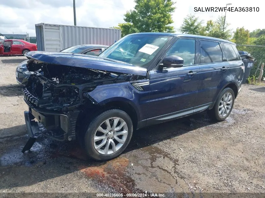 2014 Land Rover Range Rover Sport 3.0L V6 Supercharged Hse VIN: SALWR2WF4EA363810 Lot: 40235605