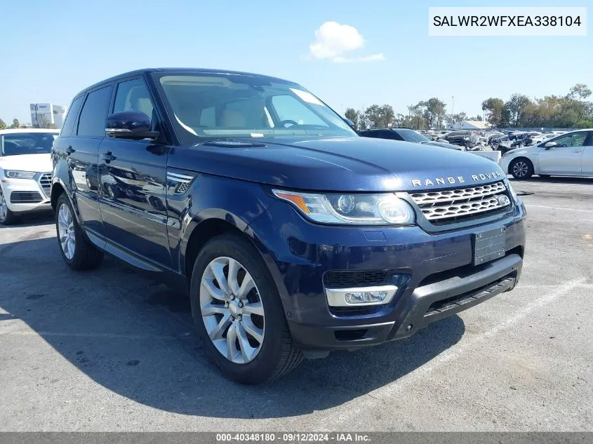 2014 Land Rover Range Rover Sport 3.0L V6 Supercharged Hse VIN: SALWR2WFXEA338104 Lot: 40348180