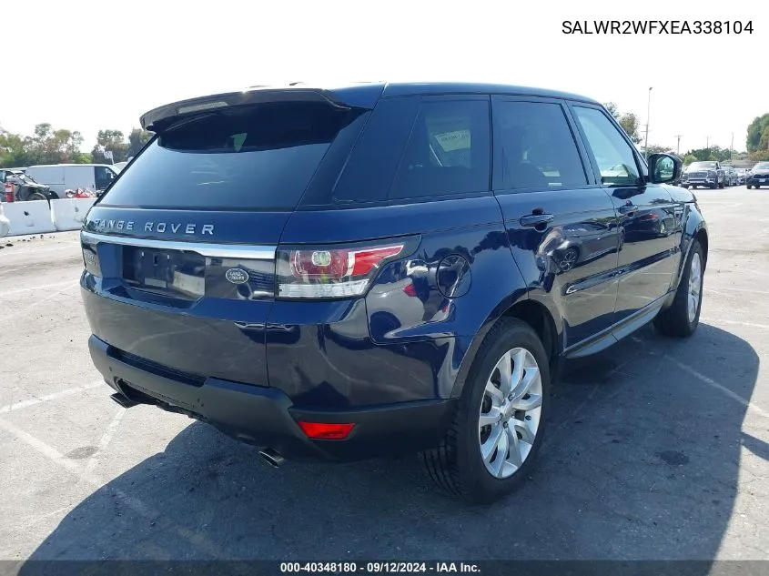 SALWR2WFXEA338104 2014 Land Rover Range Rover Sport 3.0L V6 Supercharged Hse