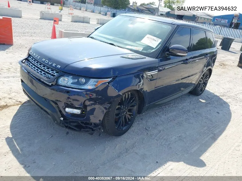 2014 Land Rover Range Rover Sport 3.0L V6 Supercharged Hse VIN: SALWR2WF7EA394632 Lot: 40353067