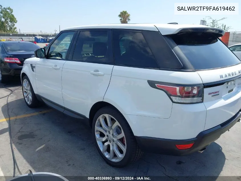 2015 Land Rover Range Rover Sport 5.0L V8 Supercharged VIN: SALWR2TF9FA619462 Lot: 40336993