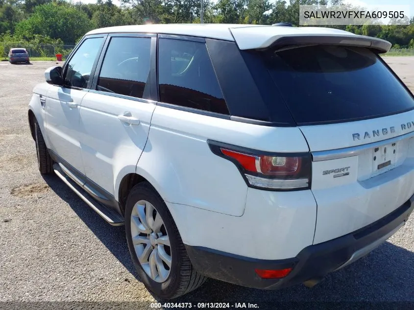 2015 Land Rover Range Rover Sport 3.0L V6 Supercharged Hse VIN: SALWR2VFXFA609505 Lot: 40344373