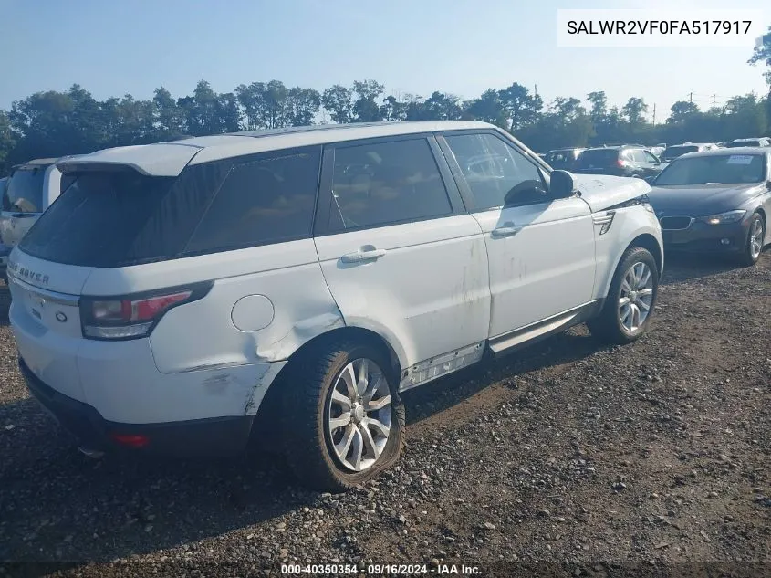 2015 Land Rover Range Rover Sport Sc VIN: SALWR2VF0FA517917 Lot: 40350354