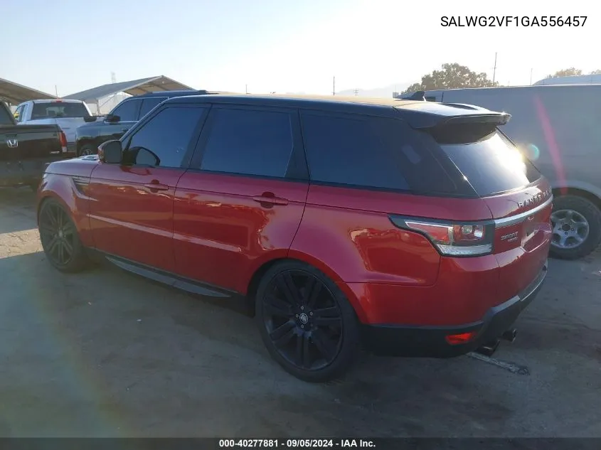 2016 Land Rover Range Rover Sport 3.0L V6 Supercharged Se VIN: SALWG2VF1GA556457 Lot: 40277881