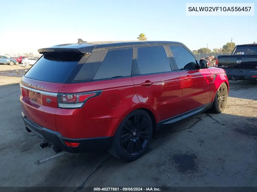 2016 Land Rover Range Rover Sport 3.0L V6 Supercharged Se VIN: SALWG2VF1GA556457 Lot: 40277881