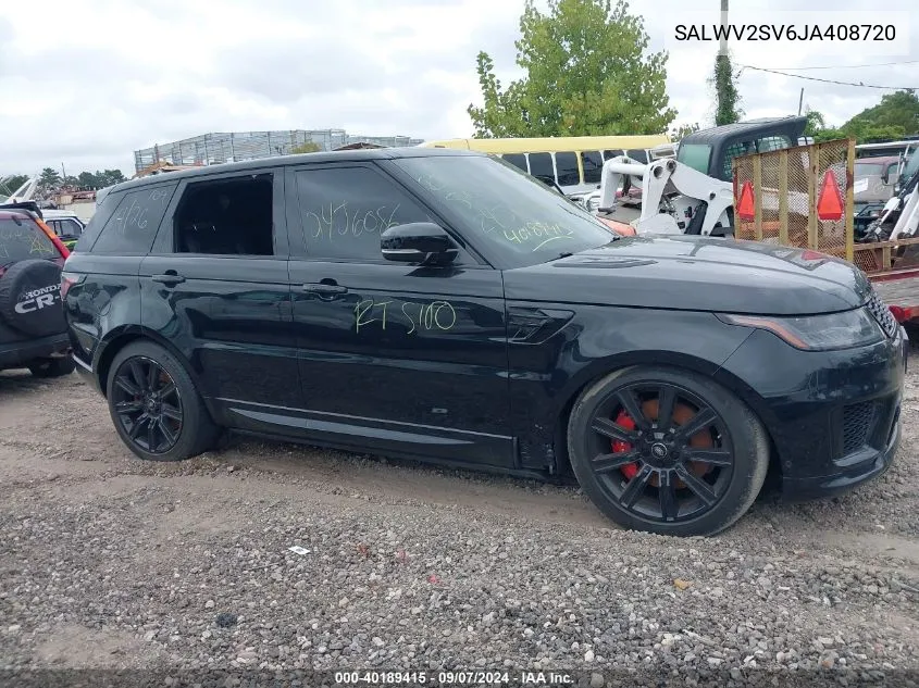 SALWV2SV6JA408720 2018 Land Rover Range Rover Sport Hse Dynamic