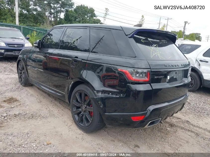 SALWV2SV6JA408720 2018 Land Rover Range Rover Sport Hse Dynamic