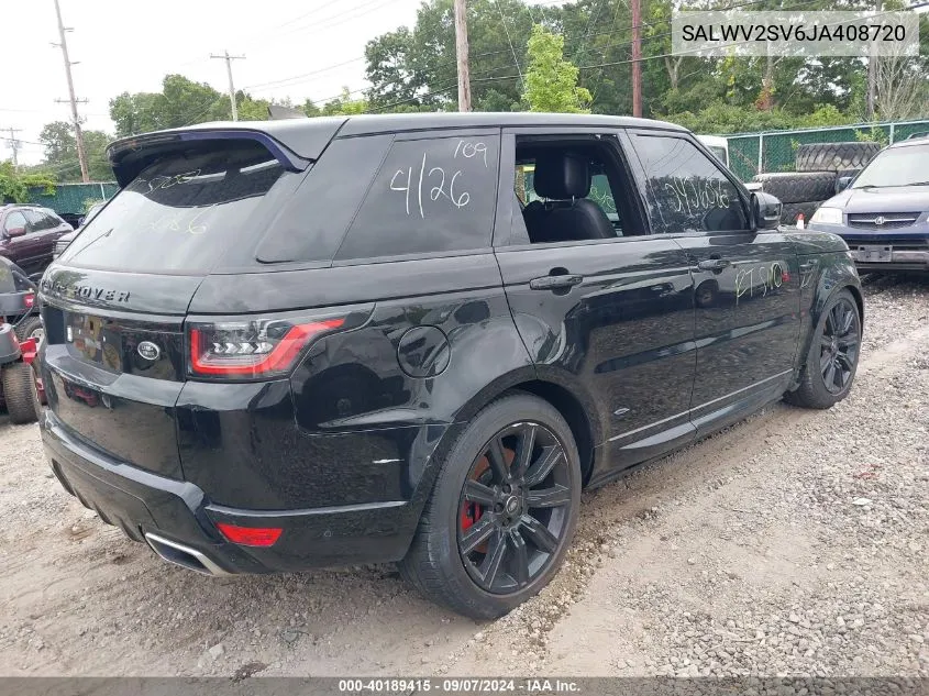 SALWV2SV6JA408720 2018 Land Rover Range Rover Sport Hse Dynamic