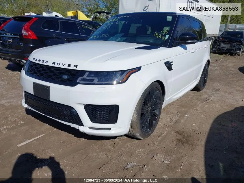 SALWR2RE0KA858553 2019 Land Rover Range Rover Sport