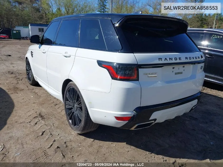 SALWR2RE0KA858553 2019 Land Rover Range Rover Sport