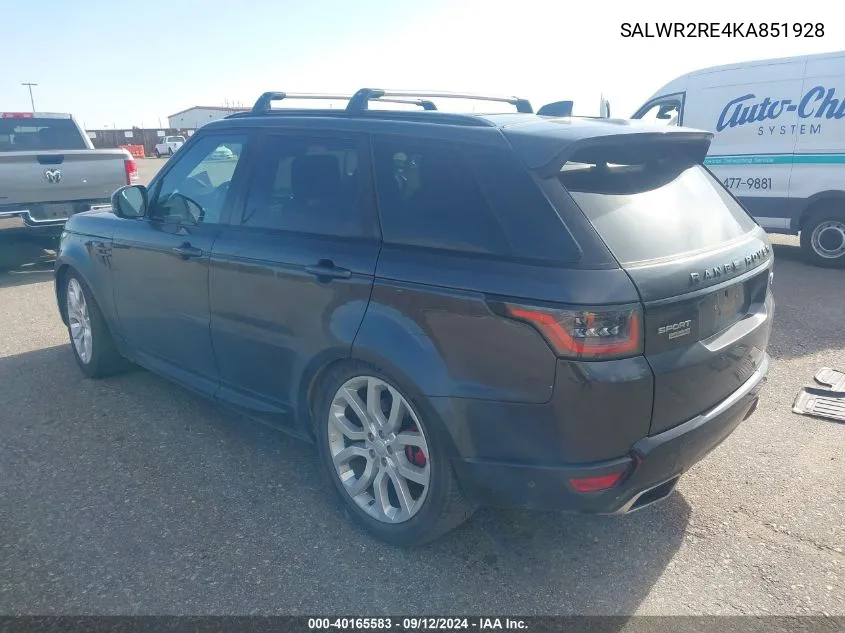 SALWR2RE4KA851928 2019 Land Rover Range Rover Sport Supercharged Dynamic