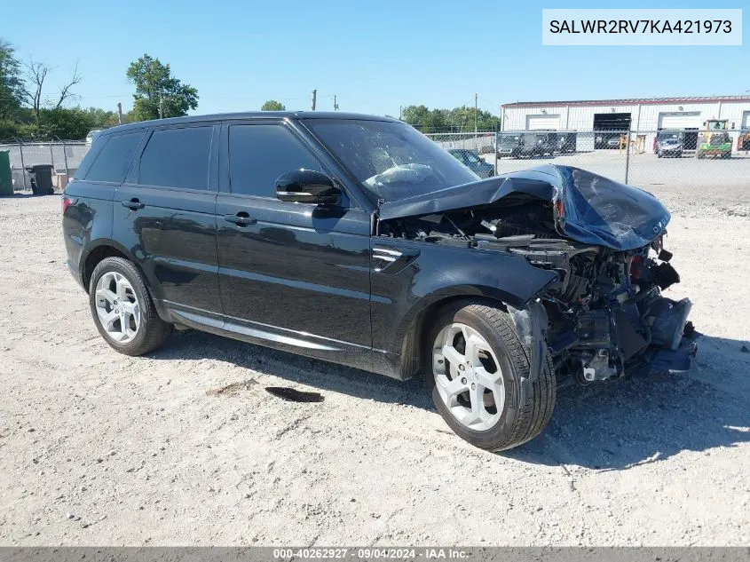 2019 Land Rover Range Rover Sport Hse VIN: SALWR2RV7KA421973 Lot: 40262927