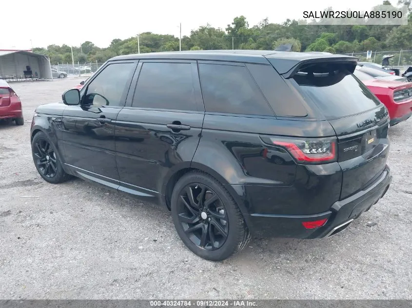 SALWR2SU0LA885190 2020 Land Rover Range Rover Sport Hse