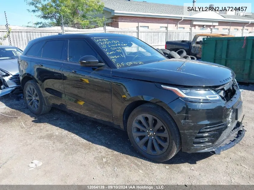 2018 Land Rover Range Rover Velar VIN: SALYL2RN2JA724457 Lot: 12054139