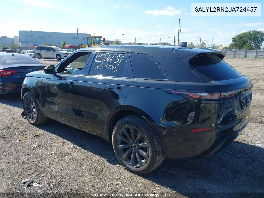 2018 Land Rover Range Rover Velar VIN: SALYL2RN2JA724457 Lot: 12054139