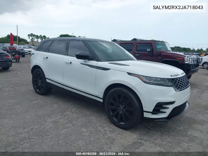 SALYM2RX2JA718043 2018 Land Rover Range Rover Velar P250 Hse R-Dynamic