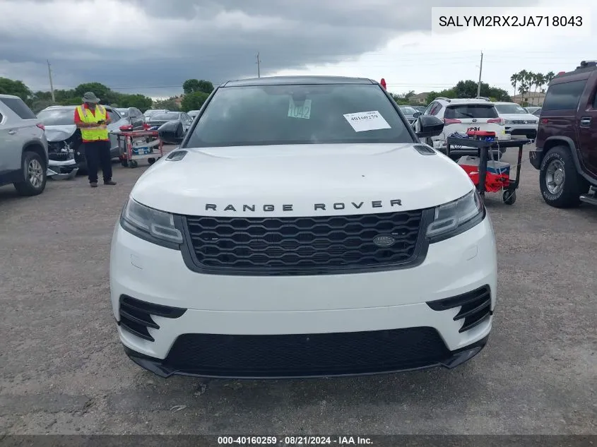 SALYM2RX2JA718043 2018 Land Rover Range Rover Velar P250 Hse R-Dynamic