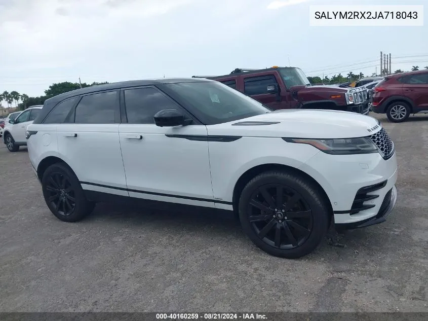 2018 Land Rover Range Rover Velar P250 Hse R-Dynamic VIN: SALYM2RX2JA718043 Lot: 40160259