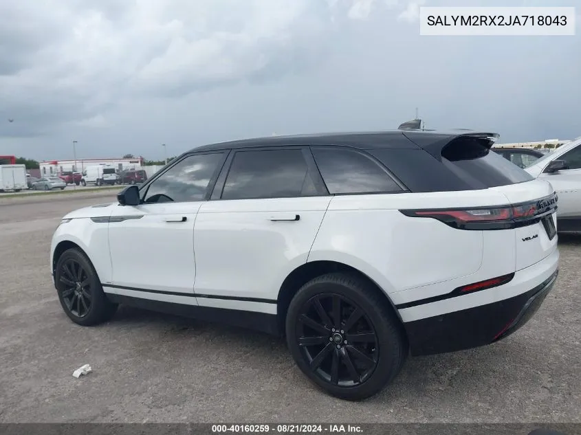 SALYM2RX2JA718043 2018 Land Rover Range Rover Velar P250 Hse R-Dynamic