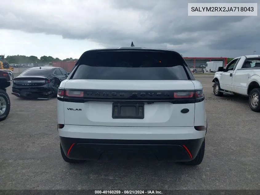 SALYM2RX2JA718043 2018 Land Rover Range Rover Velar P250 Hse R-Dynamic