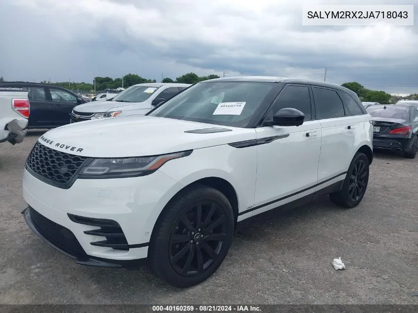 SALYM2RX2JA718043 2018 Land Rover Range Rover Velar P250 Hse R-Dynamic