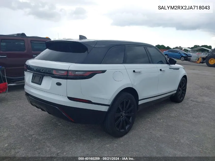 2018 Land Rover Range Rover Velar P250 Hse R-Dynamic VIN: SALYM2RX2JA718043 Lot: 40160259