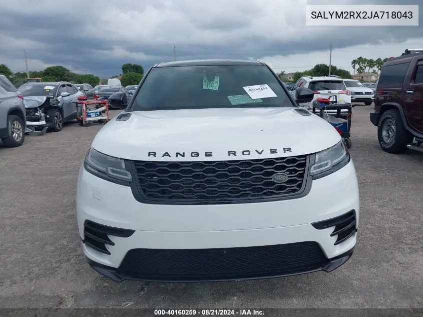 2018 Land Rover Range Rover Velar P250 Hse R-Dynamic VIN: SALYM2RX2JA718043 Lot: 40160259