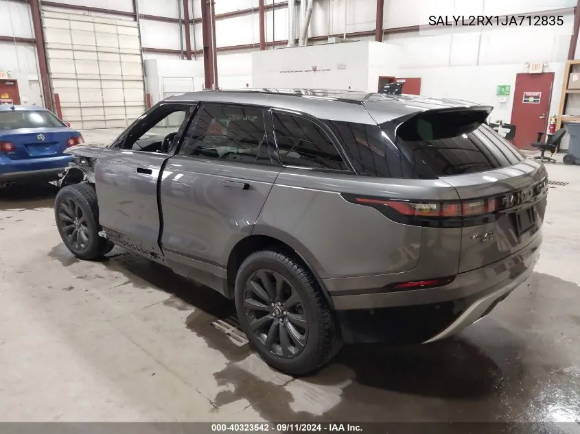 2018 Land Rover Range Rover Velar P250 Se R-Dynamic VIN: SALYL2RX1JA712835 Lot: 40323542