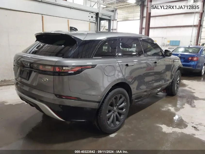 2018 Land Rover Range Rover Velar P250 Se R-Dynamic VIN: SALYL2RX1JA712835 Lot: 40323542