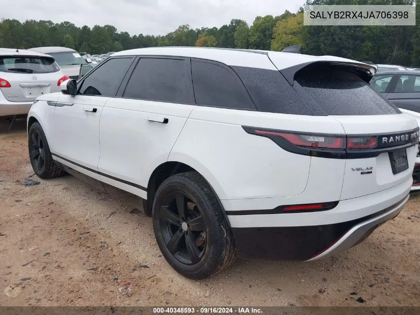 2018 Land Rover Range Rover Velar S VIN: SALYB2RX4JA706398 Lot: 40348593