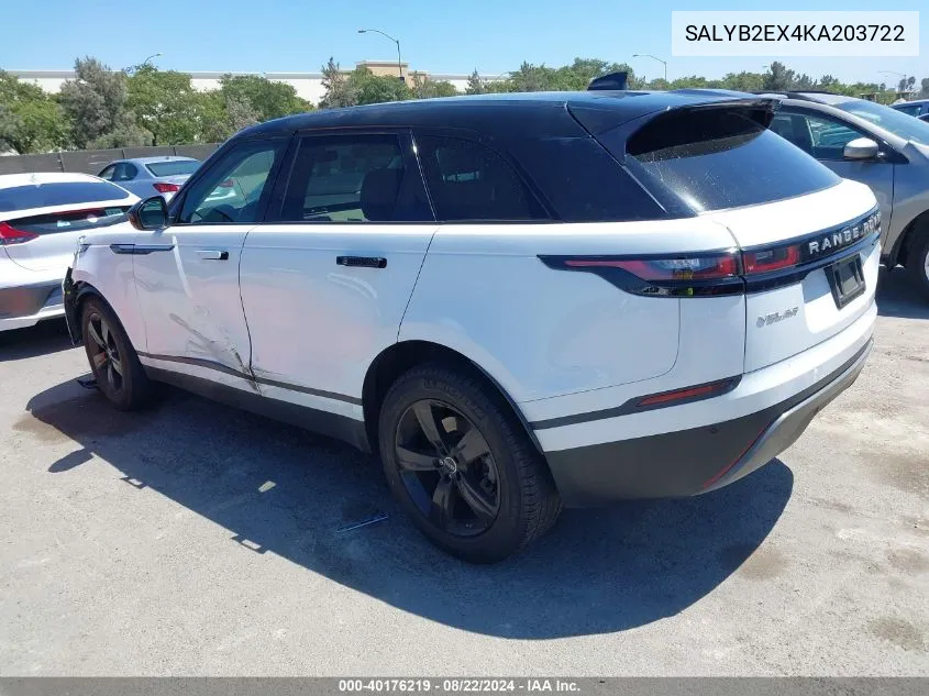 SALYB2EX4KA203722 2019 Land Rover Range Rover Velar P250 S