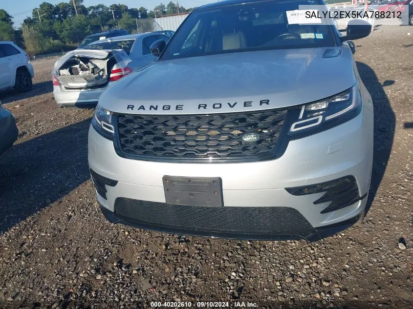 2019 Land Rover Range Rover Velar R-Dynamic Se VIN: SALYL2EX5KA788212 Lot: 40202610