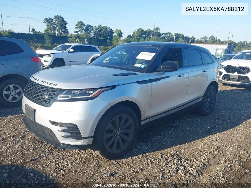 SALYL2EX5KA788212 2019 Land Rover Range Rover Velar R-Dynamic Se