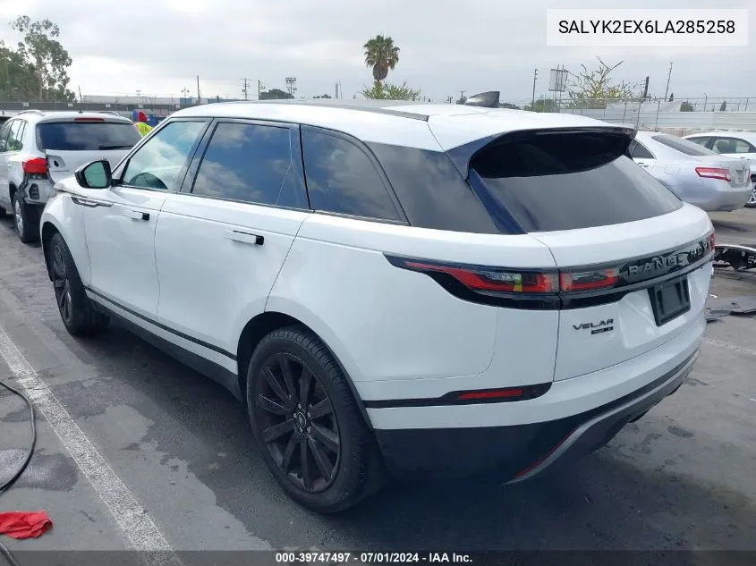 SALYK2EX6LA285258 2020 Land Rover Range Rover Velar P250 R-Dynamic S