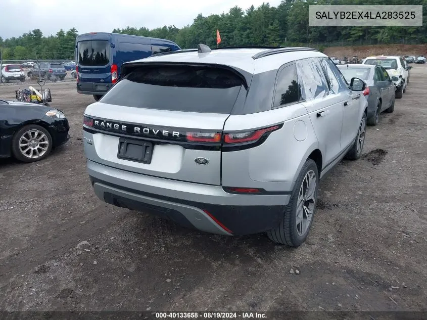 2020 Land Rover Range Rover Velar P250 S VIN: SALYB2EX4LA283525 Lot: 40133658