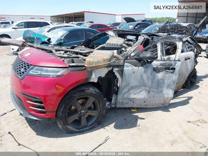 2020 Land Rover Range Rover Velar P250 R-Dynamic S VIN: SALYK2EX5LA268841 Lot: 40140620