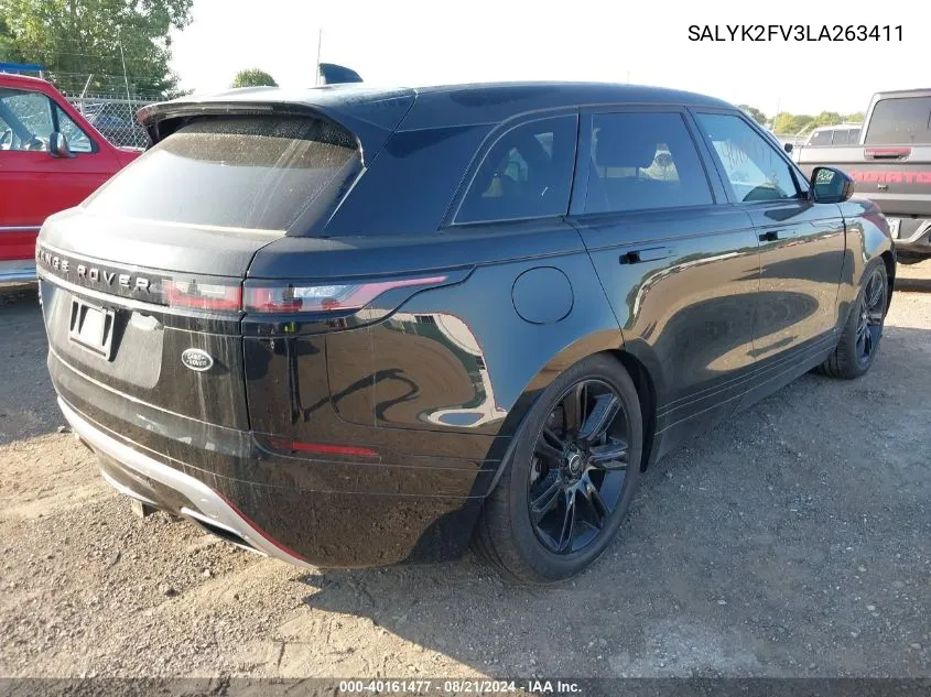 2020 Land Rover Range Rover Velar P340 R-Dynamic S VIN: SALYK2FV3LA263411 Lot: 40161477