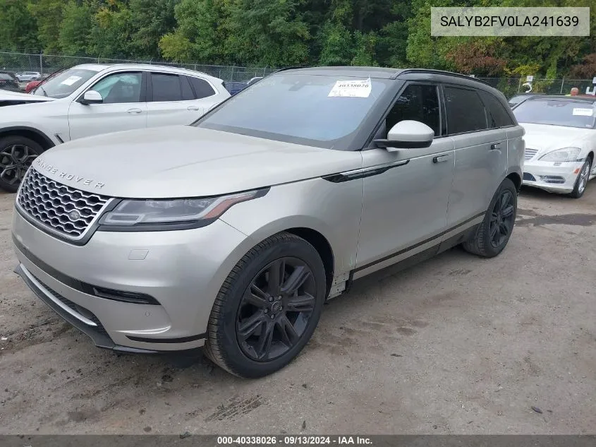 SALYB2FV0LA241639 2020 Land Rover Range Rover Velar S