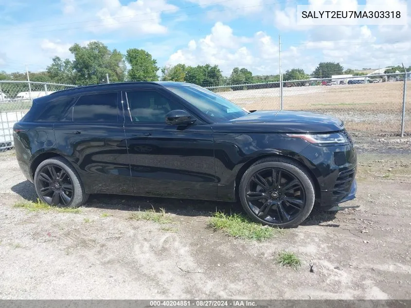 2021 Land Rover Range Rover Velar P340 R-Dynamic S VIN: SALYT2EU7MA303318 Lot: 40204851